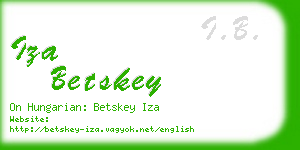 iza betskey business card